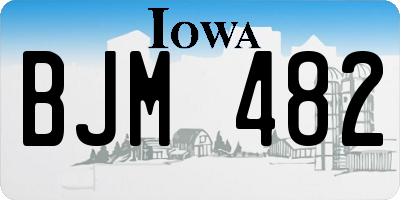 IA license plate BJM482