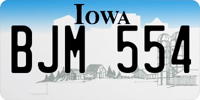 IA license plate BJM554