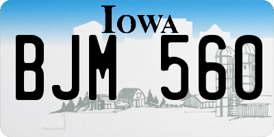 IA license plate BJM560