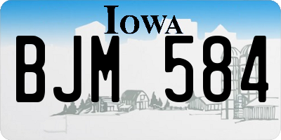 IA license plate BJM584
