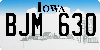 IA license plate BJM630