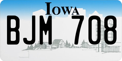 IA license plate BJM708
