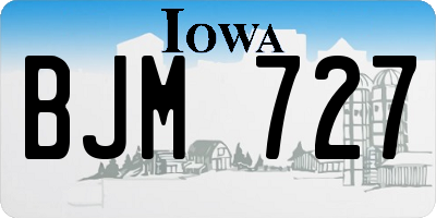 IA license plate BJM727