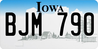 IA license plate BJM790
