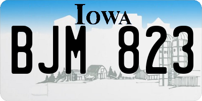 IA license plate BJM823
