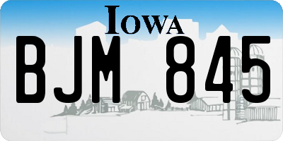 IA license plate BJM845