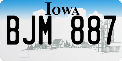 IA license plate BJM887