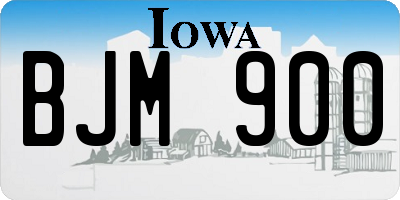 IA license plate BJM900