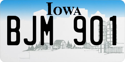 IA license plate BJM901