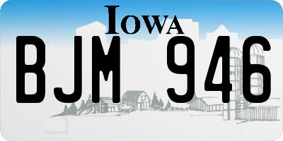 IA license plate BJM946