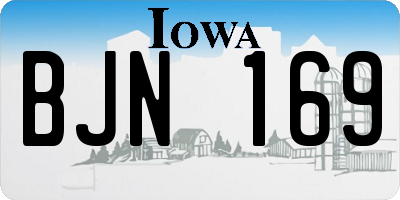 IA license plate BJN169