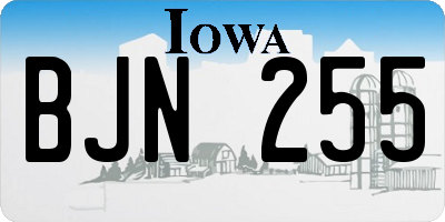 IA license plate BJN255