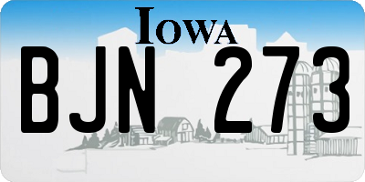 IA license plate BJN273
