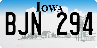 IA license plate BJN294