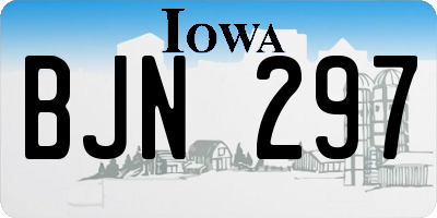 IA license plate BJN297