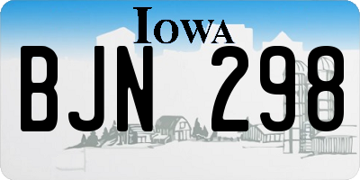 IA license plate BJN298