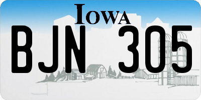 IA license plate BJN305