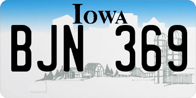 IA license plate BJN369