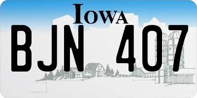 IA license plate BJN407