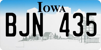 IA license plate BJN435