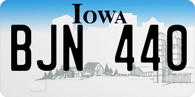 IA license plate BJN440
