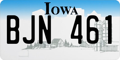 IA license plate BJN461