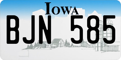 IA license plate BJN585