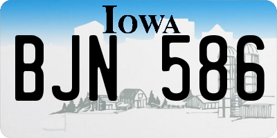 IA license plate BJN586
