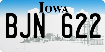 IA license plate BJN622