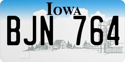 IA license plate BJN764