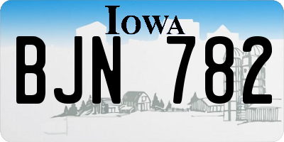 IA license plate BJN782