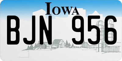 IA license plate BJN956