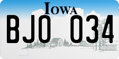 IA license plate BJO034