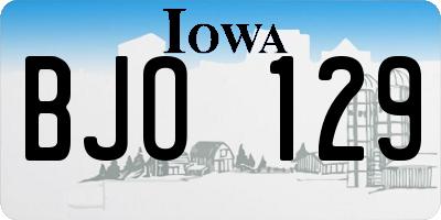 IA license plate BJO129