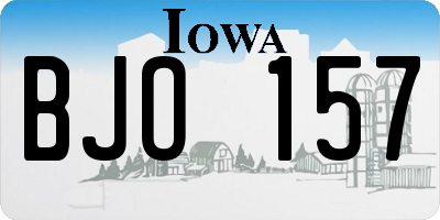 IA license plate BJO157