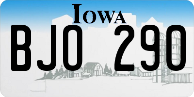 IA license plate BJO290