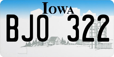 IA license plate BJO322