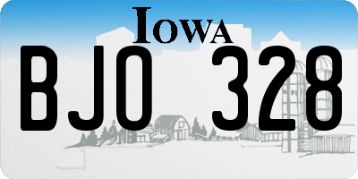 IA license plate BJO328