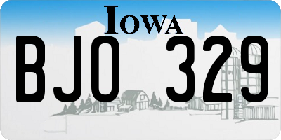 IA license plate BJO329