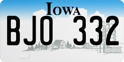 IA license plate BJO332