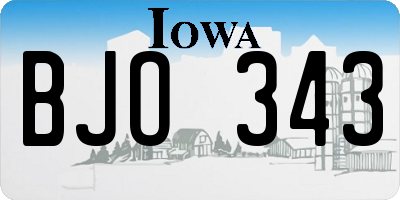 IA license plate BJO343