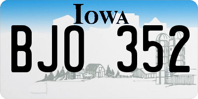 IA license plate BJO352