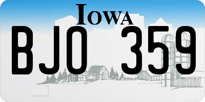 IA license plate BJO359