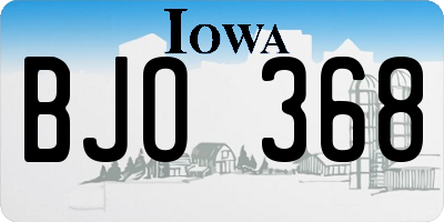 IA license plate BJO368