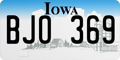 IA license plate BJO369