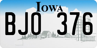 IA license plate BJO376