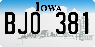 IA license plate BJO381