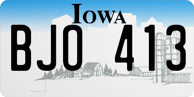 IA license plate BJO413
