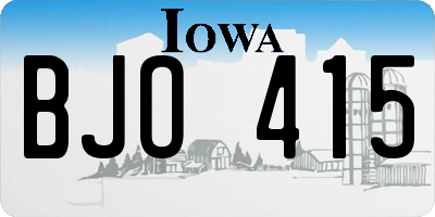 IA license plate BJO415