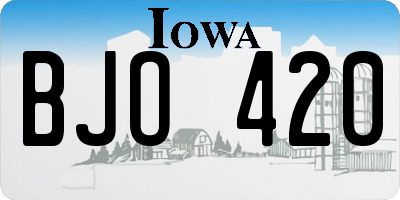 IA license plate BJO420